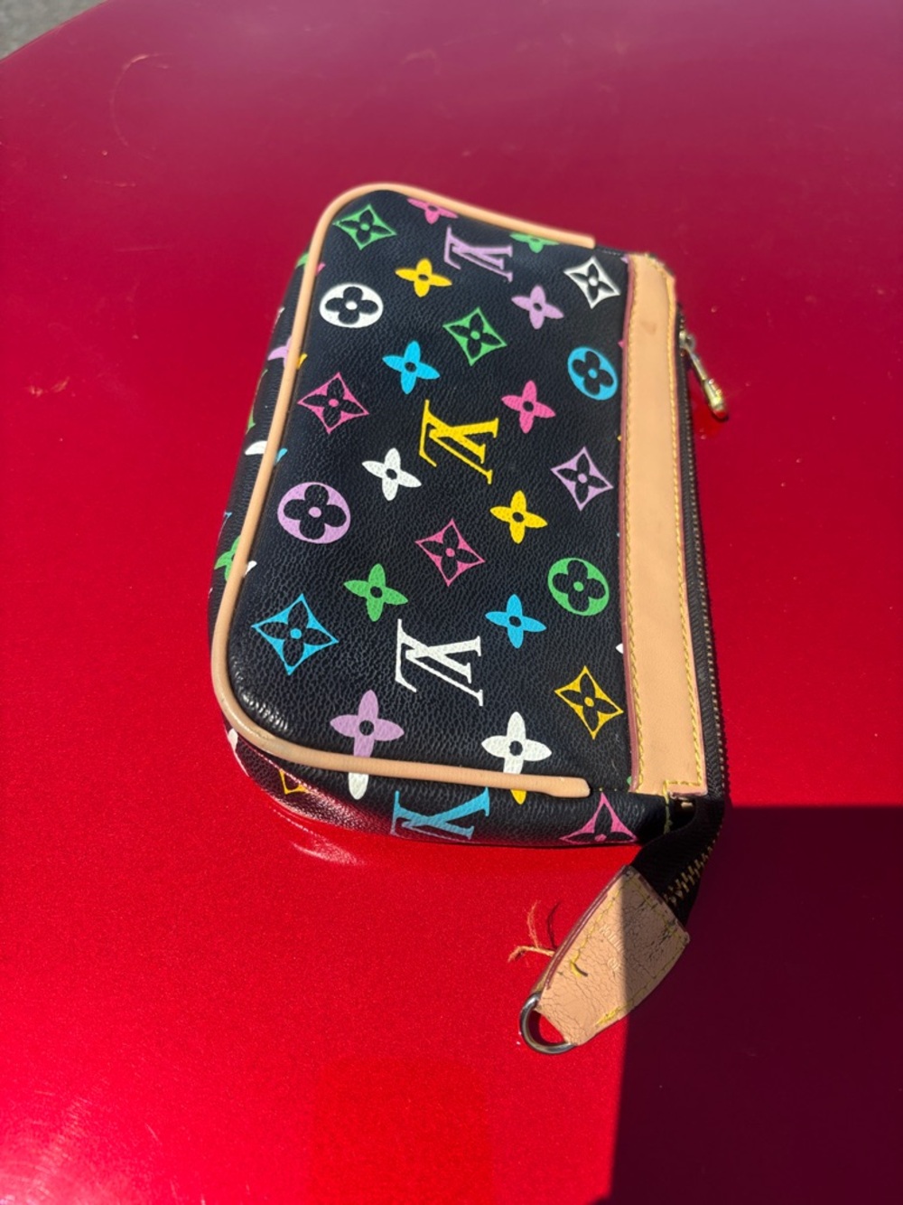 Louis Vuitton Black Multicolor Monogram Cosmetic Case - Picture 2 of 3